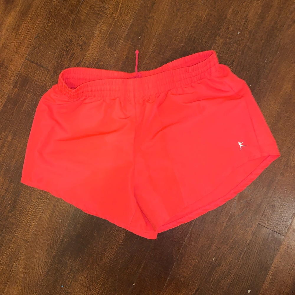 Neon coral danskin shorts